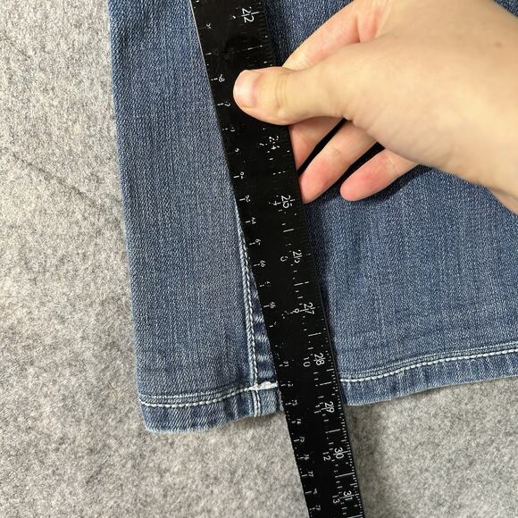 Grace In LA Jeans Size 27 Medium Wash Boot Cut Stretch Denim Embellished Flaws - Picture 7 of 15